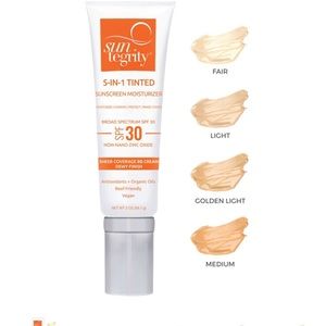 Suntegrity 5 in 1 Natural Moisturizing Face Sunscreen - Tinted shade Light